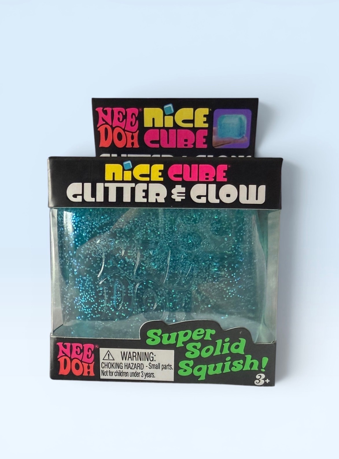 NeeDoh Nice Cube Glitter & Glow – ONE Sealed Cube – Random Color – New