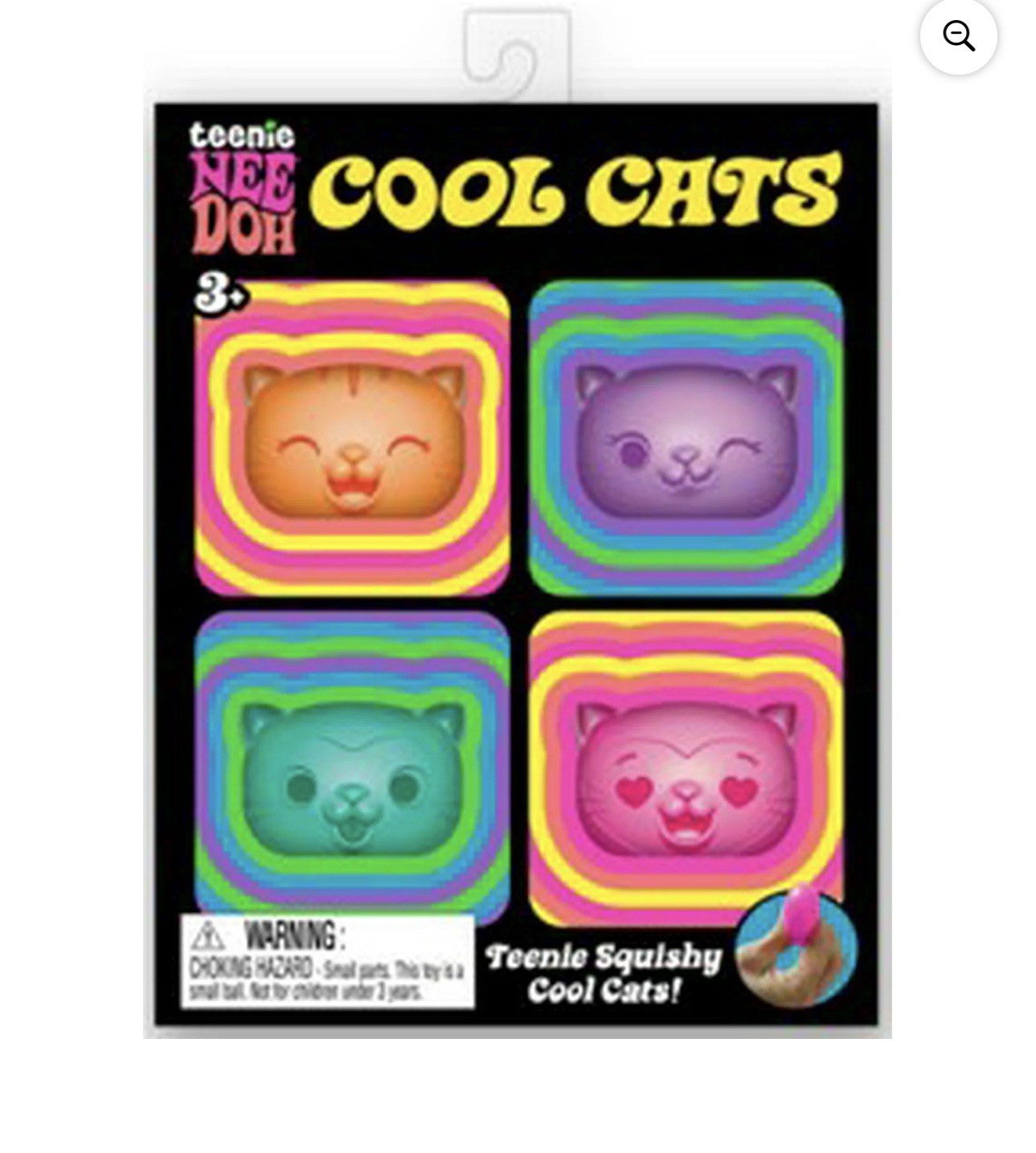 NeeDoh Teenie Cool Cats 4-Pack Schylling Squishy Fidget Toy – Real, NEW, In USA
