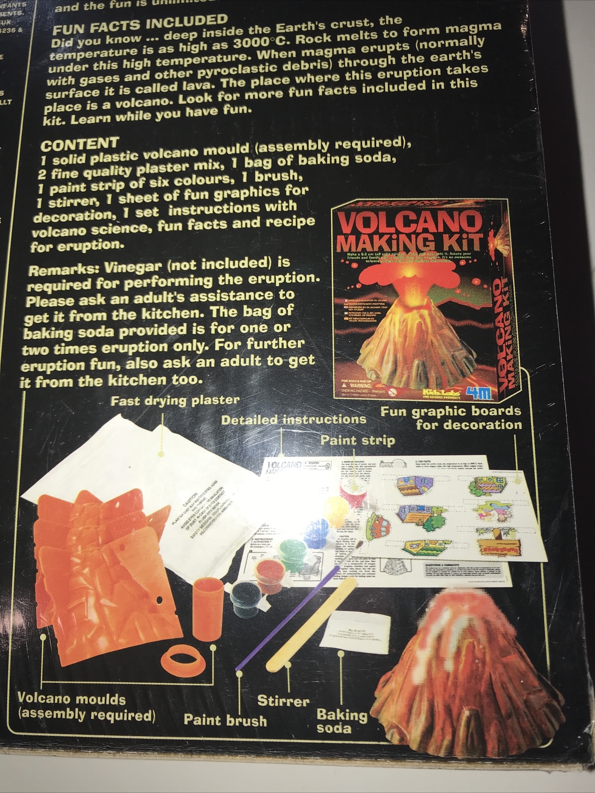 4M Kidz Labs Volcano Making Kit DIY Geology Chemistry Lab Gift for Kids & Teens