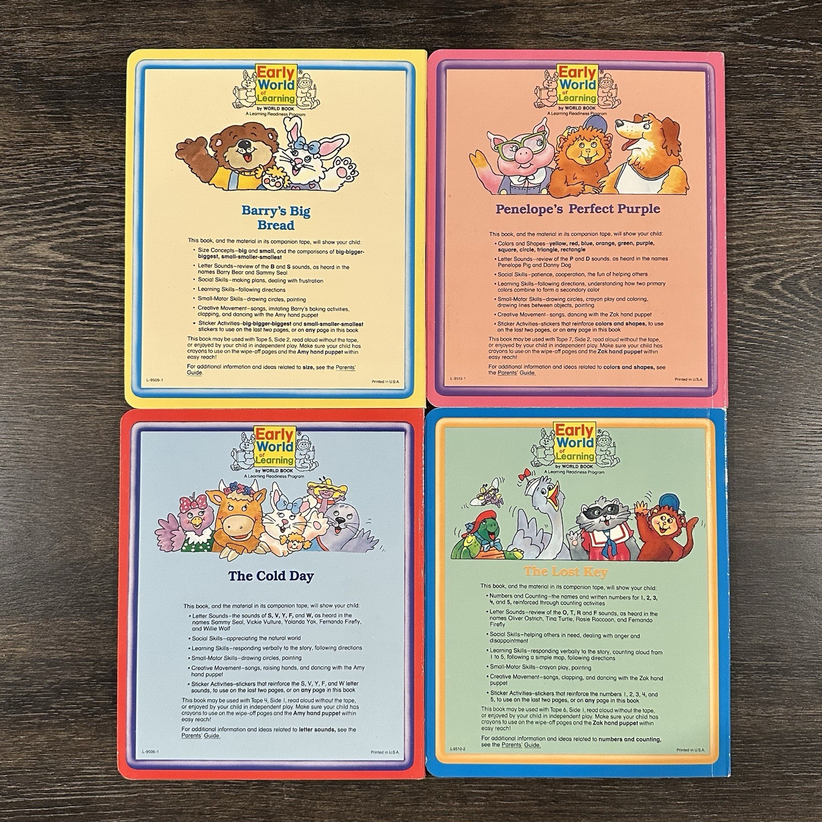 1987 World Book Early World of Learning Interactive Board Book Lot 15 VTG & Rare