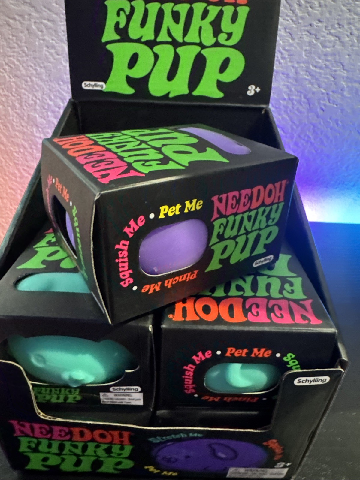 PURPLE Needoh Funky Pup Nee Doh Squishy NEE-DOH AUTHENTIC
