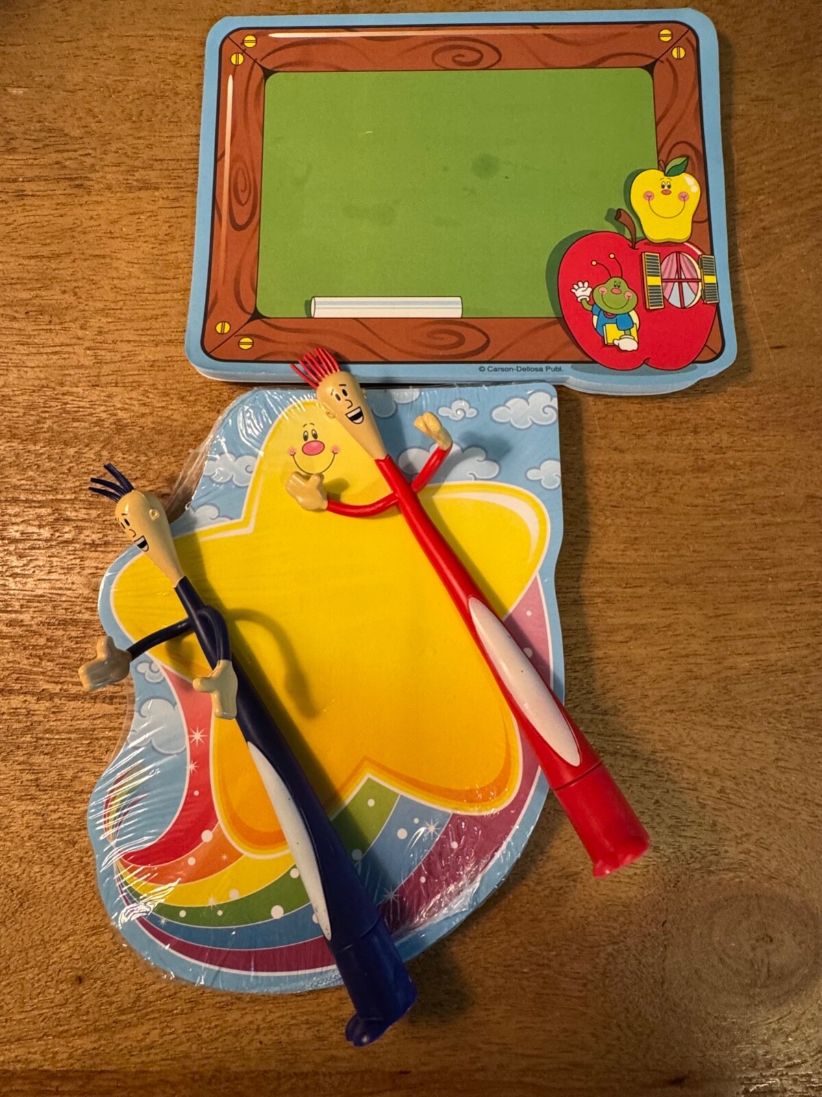 Two Educational Pads of Paper with Two Clever People Pens NEW