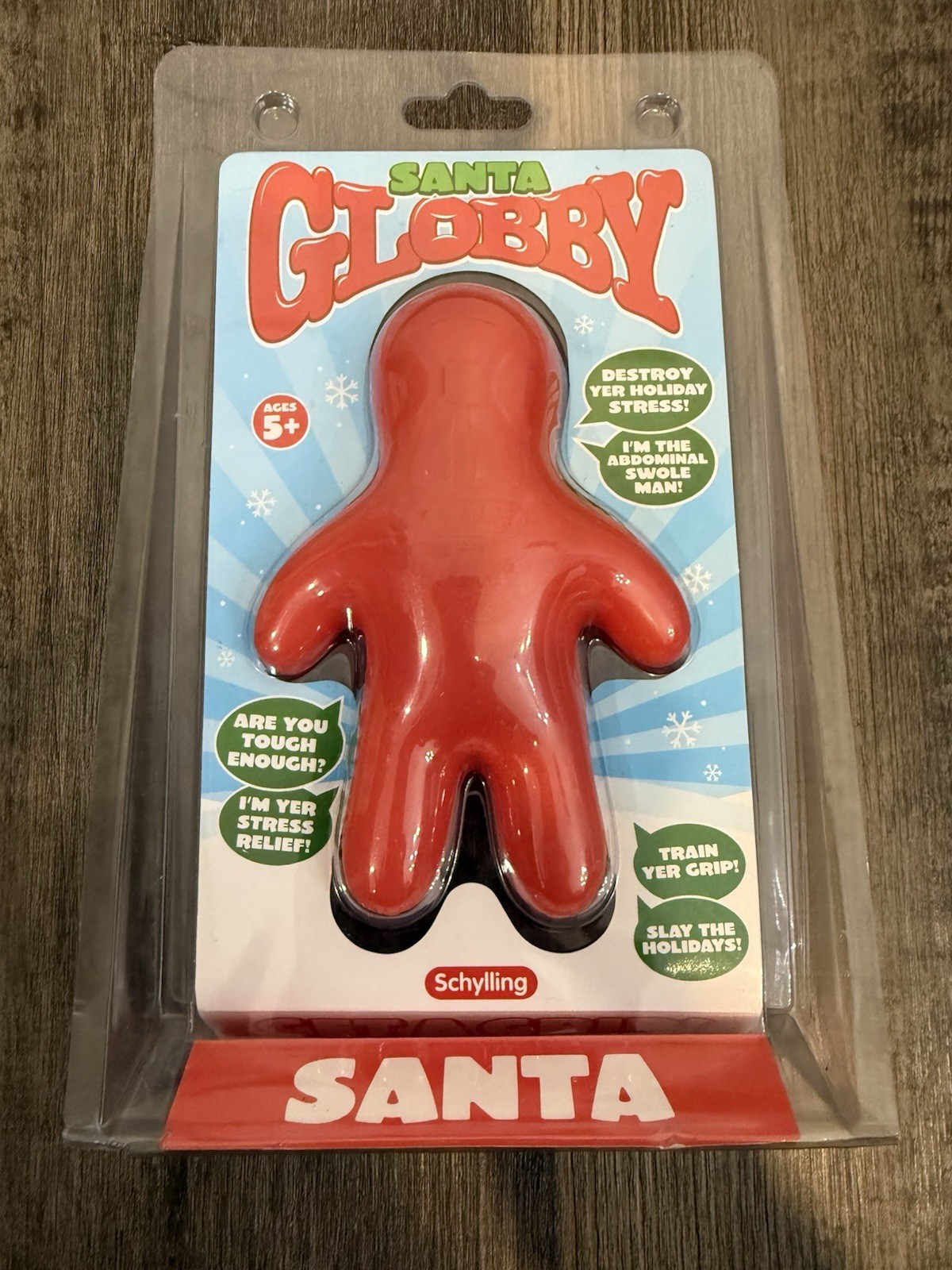 Schylling Globby Santa Claus Stretch Squeeze Squishy Fidget Toy Christmas New