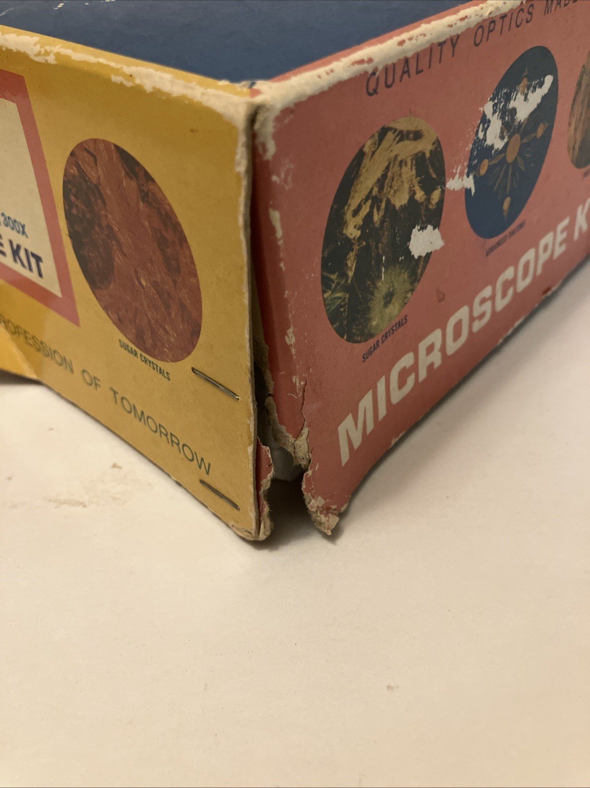 1960’s-70’s ear TASCO #991 Junior 50x, 100x, 300x turquoise microscope in box