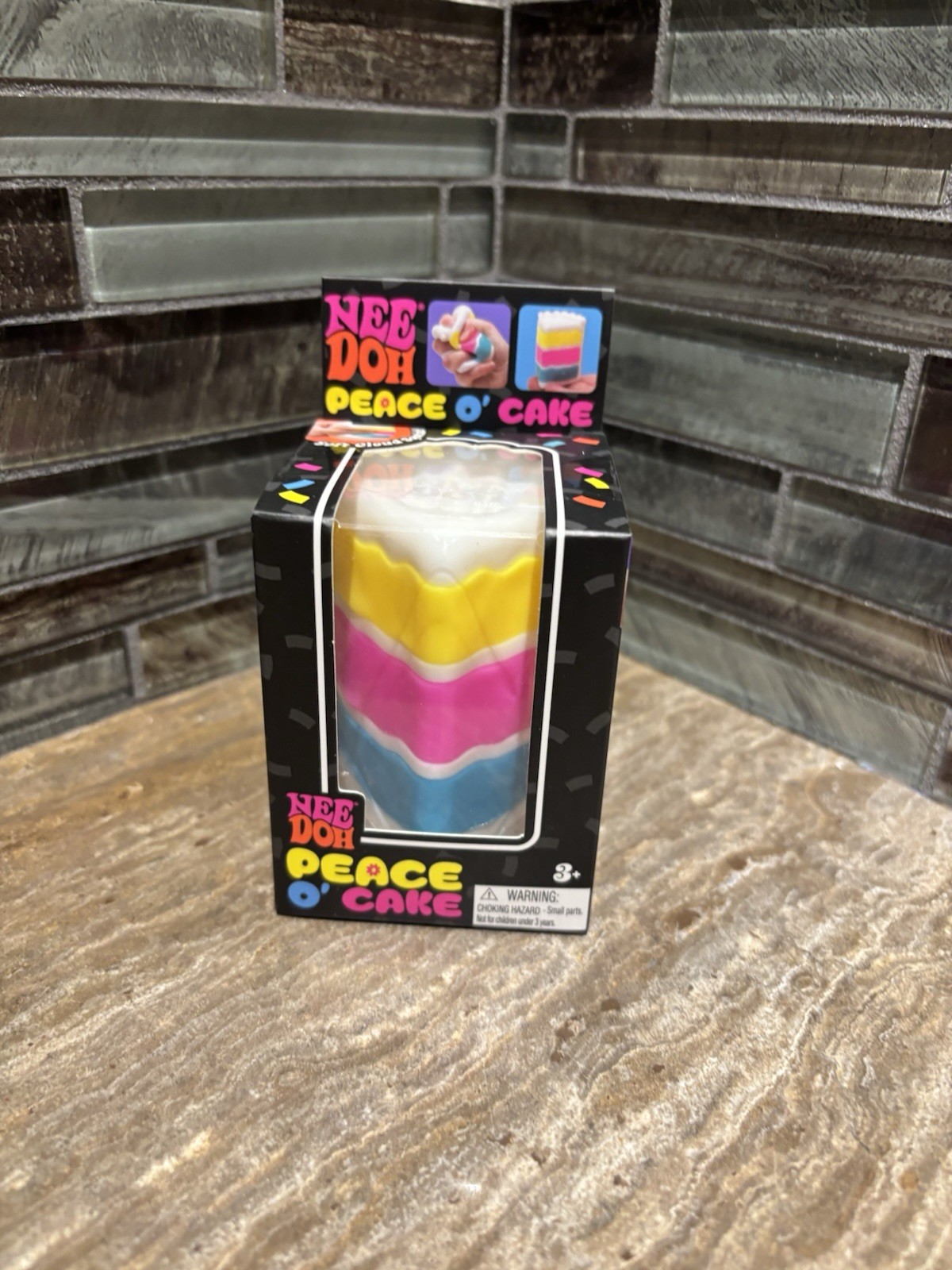 Nee doh Peace O’ Cake Multi-Color Sensory Toy NEW AUTHENTIC