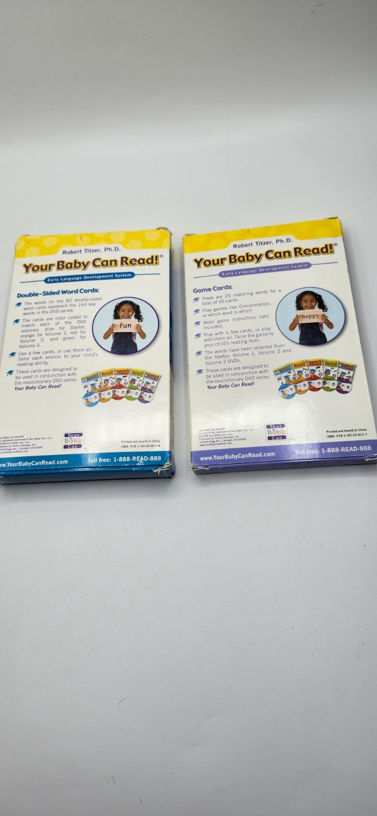 Your Baby Can Read Early Language Development System 82 Word & 50 Game Cards
