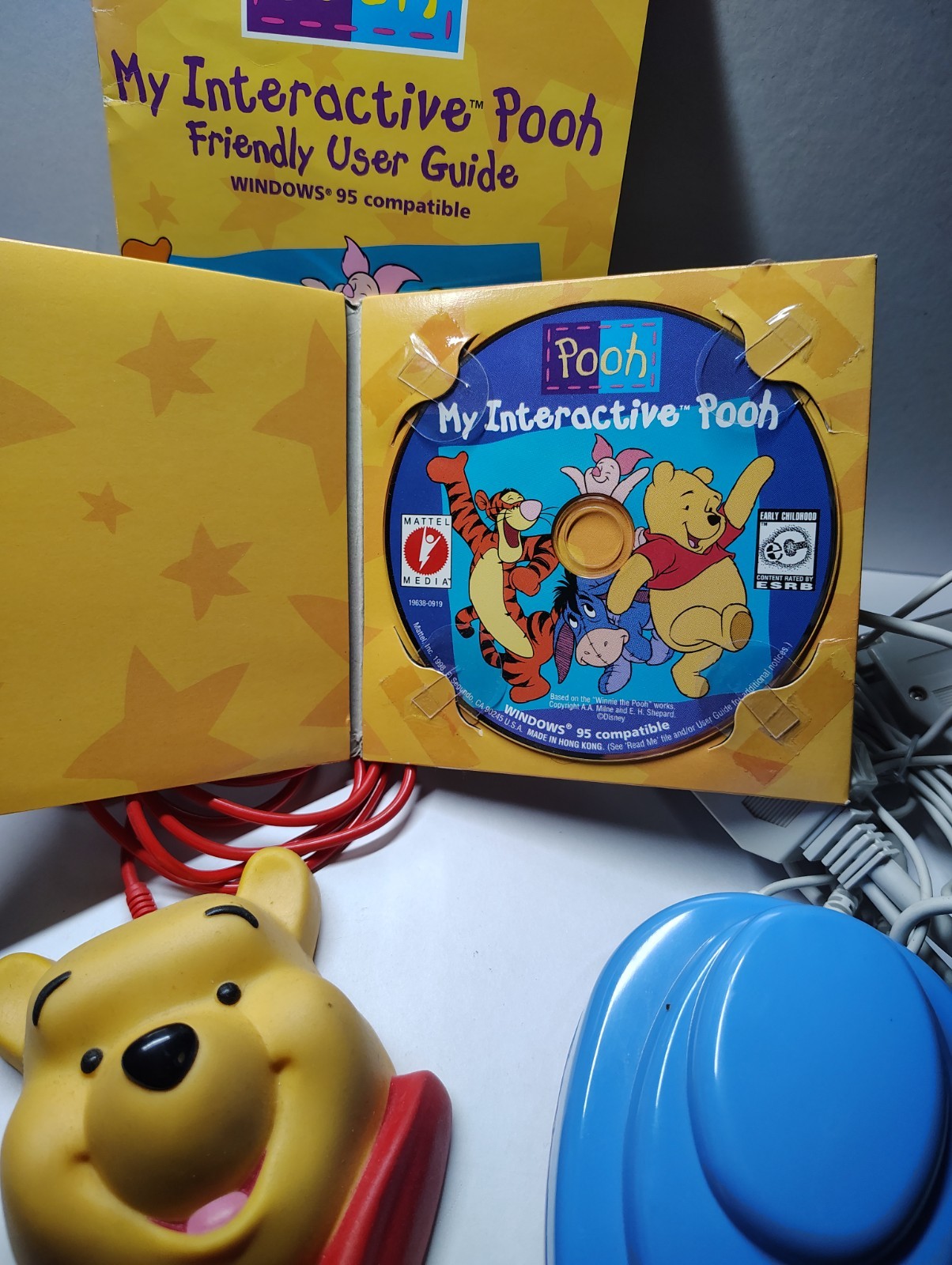 Mattel My Interactive Pooh Electronic Learning Toy Set CD Disk Book & Mouse B52
