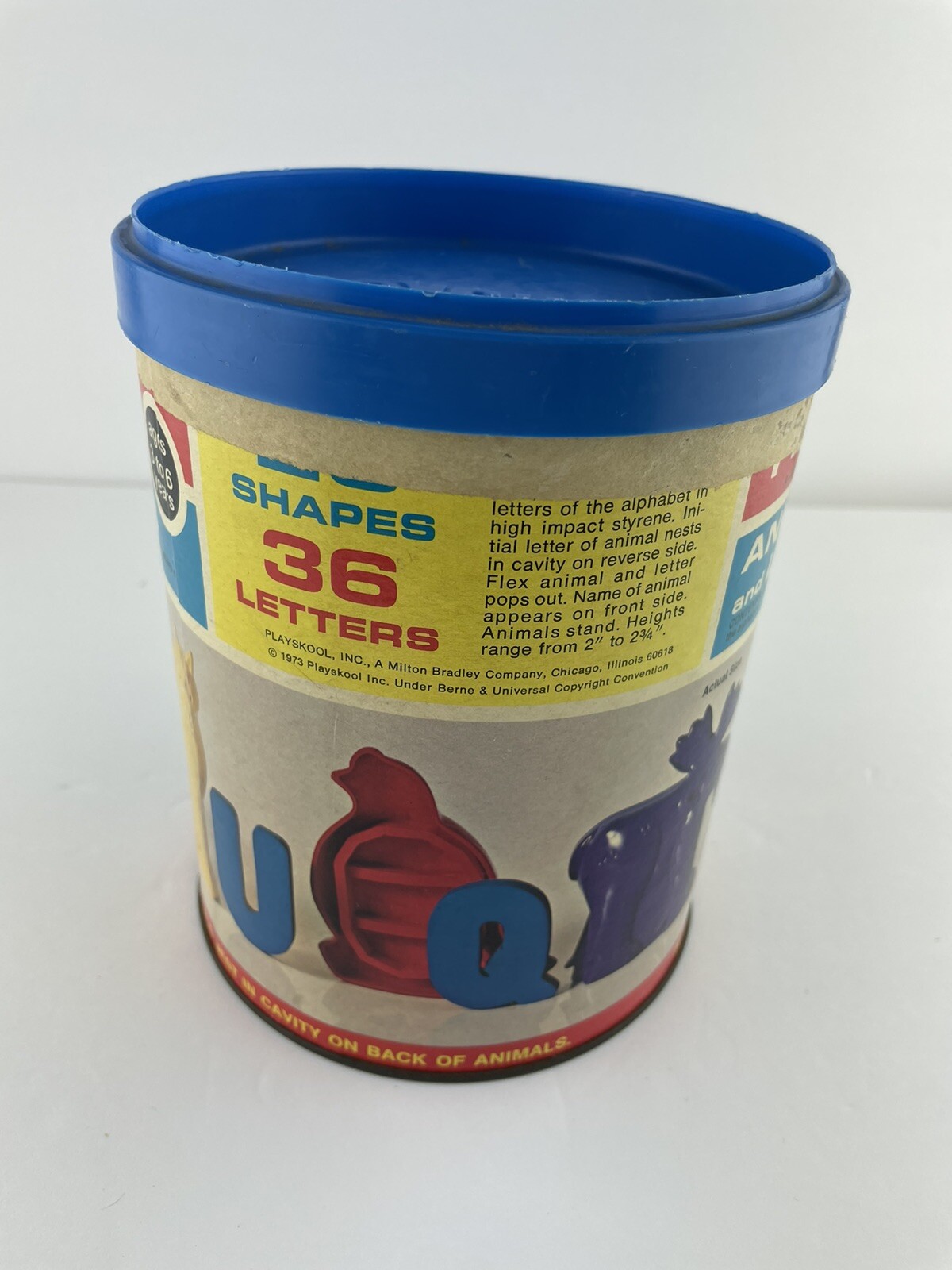 Playskool Animals and Alphabet Letters Can with Lid Educational Kids Ages 3 – 6