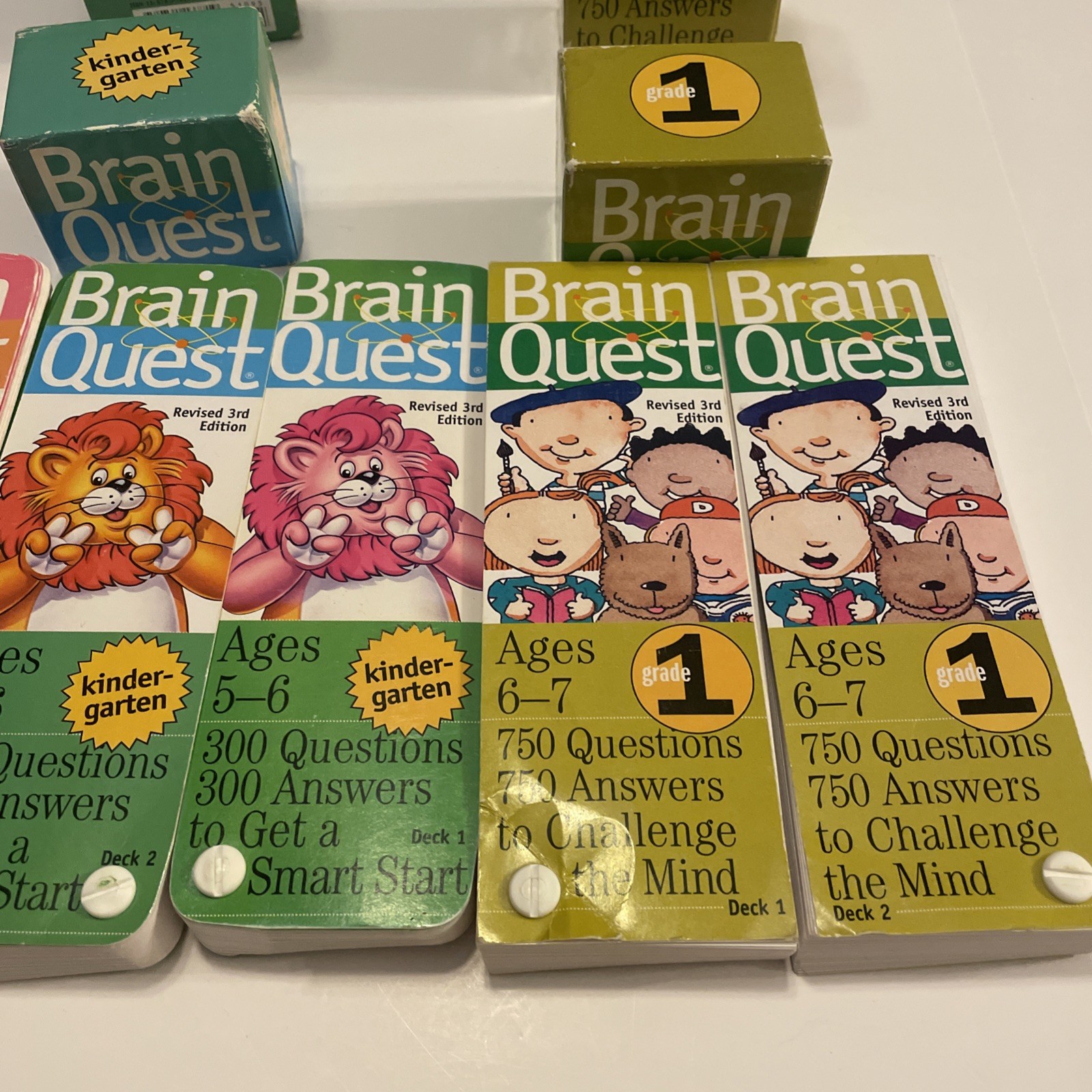 Brain Quest Lot Kids Learning Cards Ages 3–7 Threes Preschool Kindergarten 1st