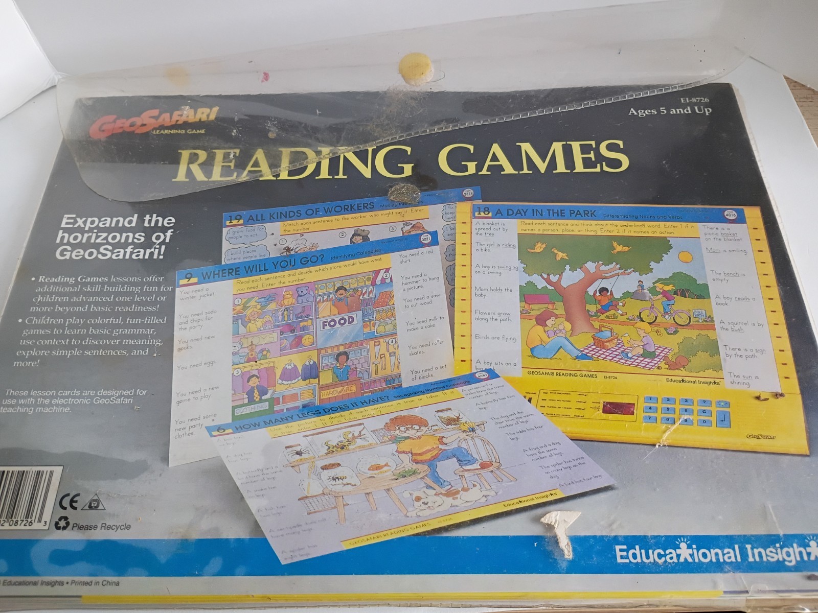 Vintage 1991 Geo Safari Electronic Learning Game- Sight Words Ages 4-7