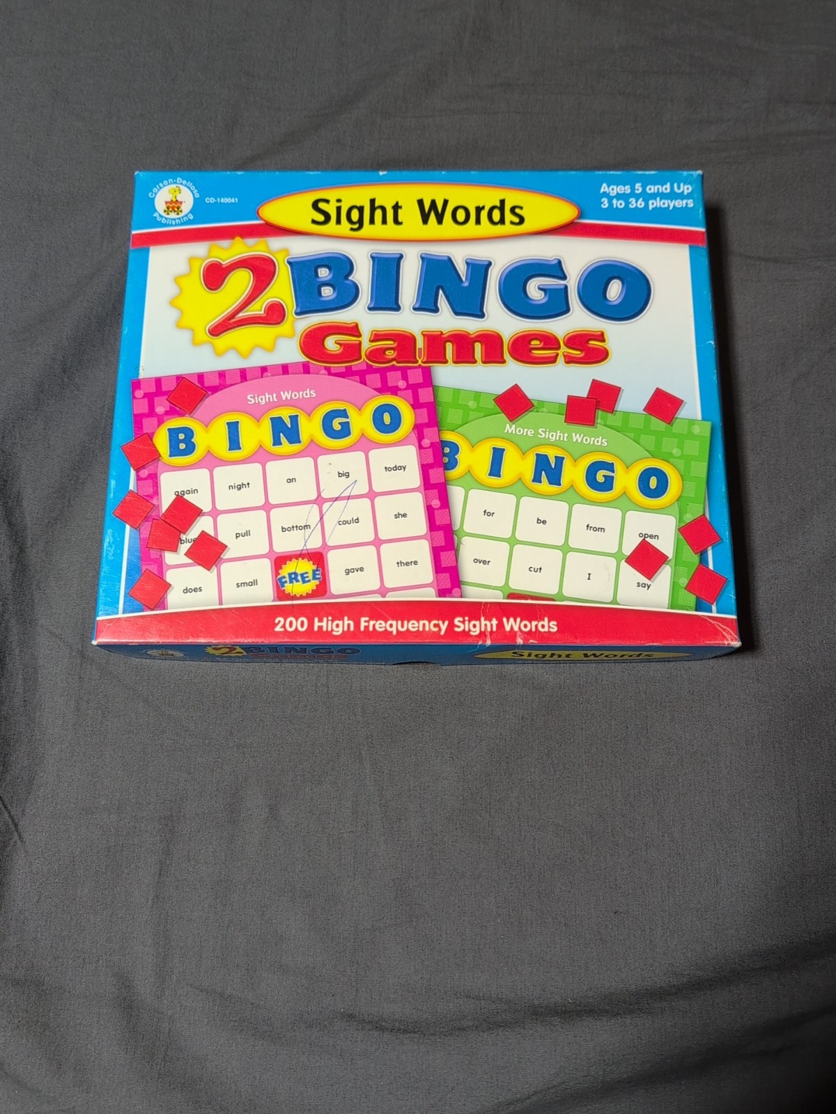 Sight Words 2 Bingo Games Ages 5 and up with 200 High Frequency Sight Words