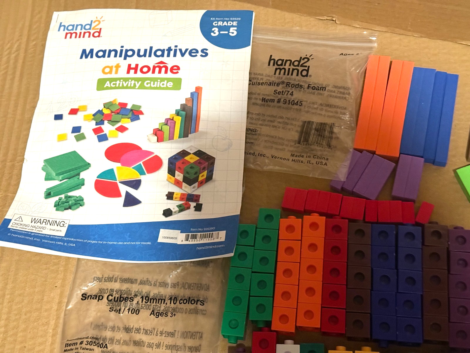 Hand 2 Mind Over 250 Math Manipulatives and Activity Guide for Grades 3 to 5