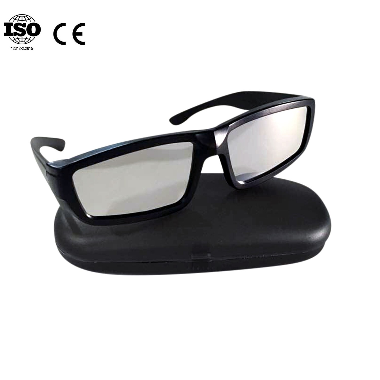 Safe Plastic Solar Eclipse Glasses With Carry Case Solar Viewing CE/ISO USA