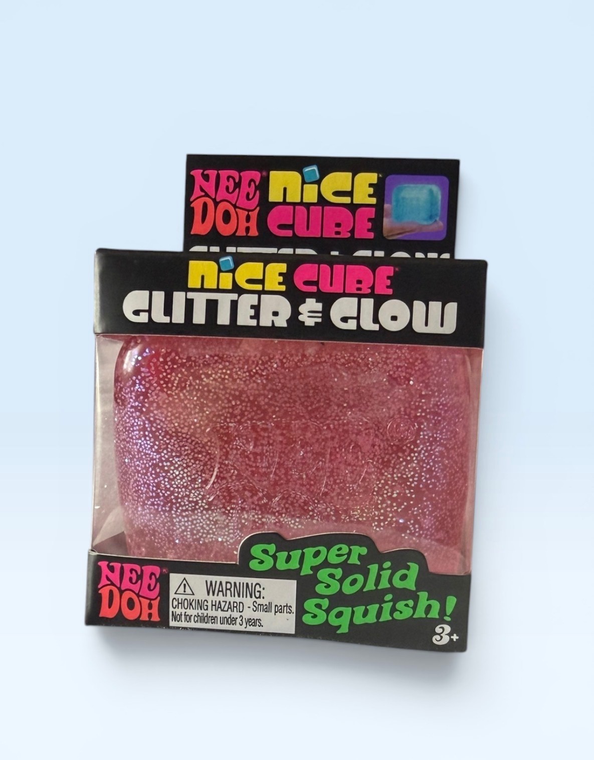 NeeDoh Nice Cube Glitter & Glow – ONE Sealed Cube – Random Color – New