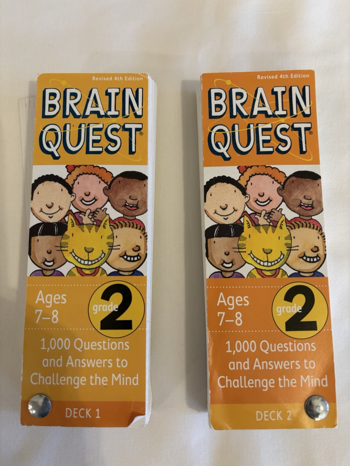 Brain Quest Grade 2 Deck 1 & 2 Cards Revised 4th Edition Ages 7-8