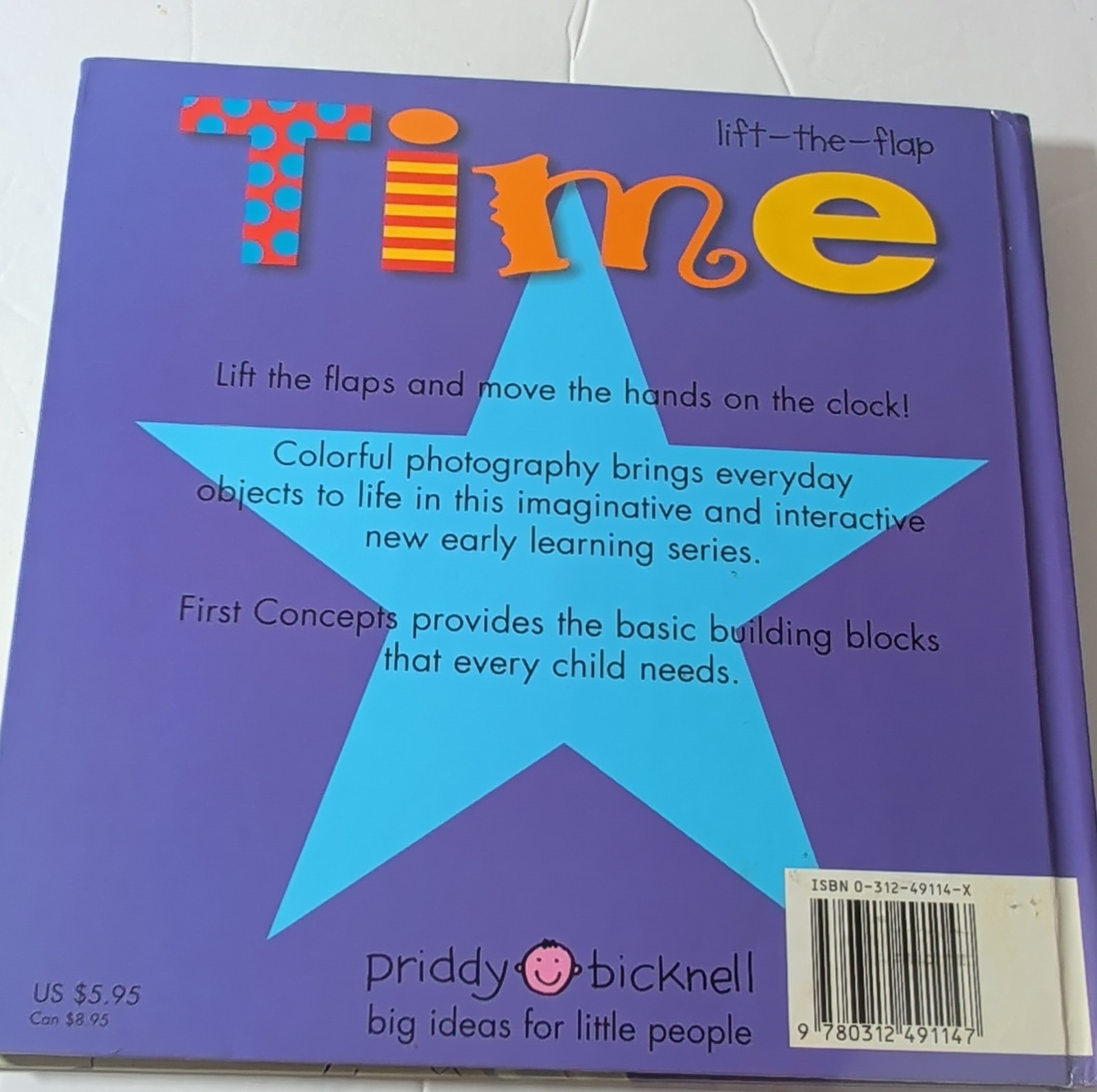 Priddy Bicknell Lift-the-Flap Time Book with Teaching Clock for Ages 1-4 Years