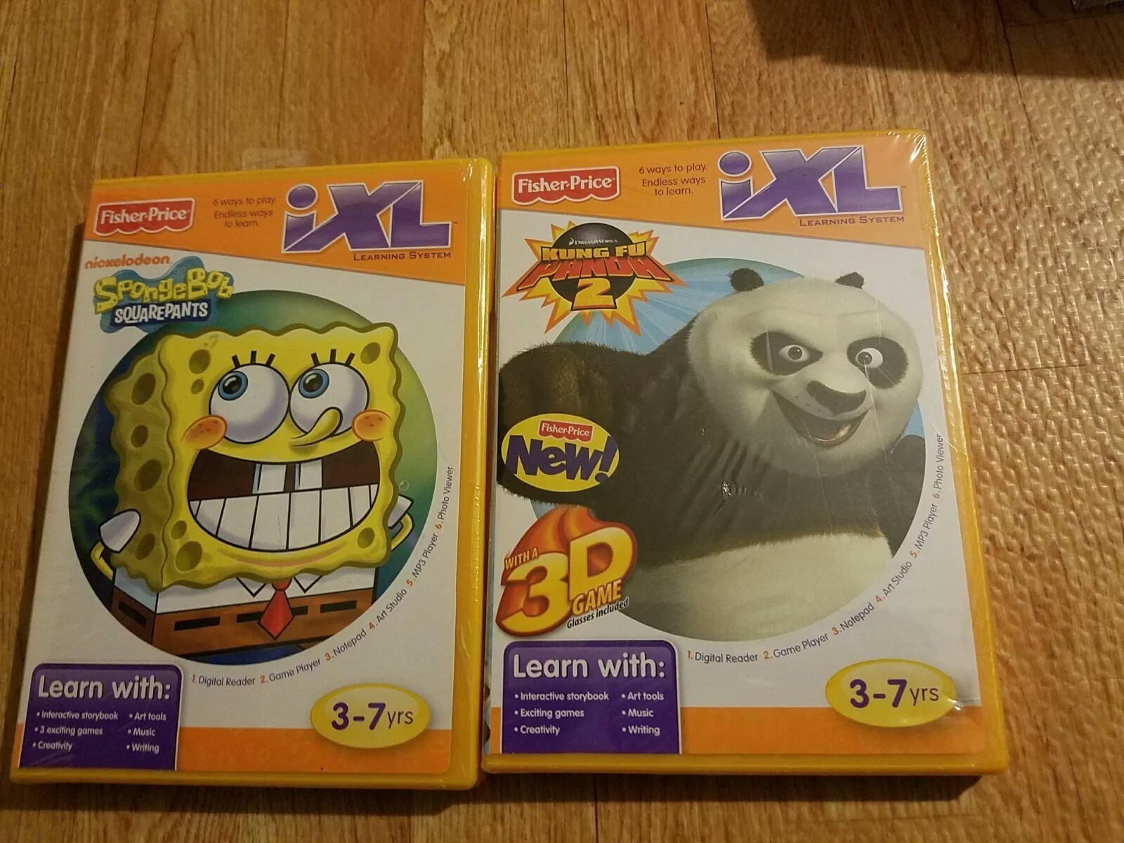 SpongeBob Squarepants + Kung Fu Panda 2 Fisher Price iXL Learning System Age 3-7