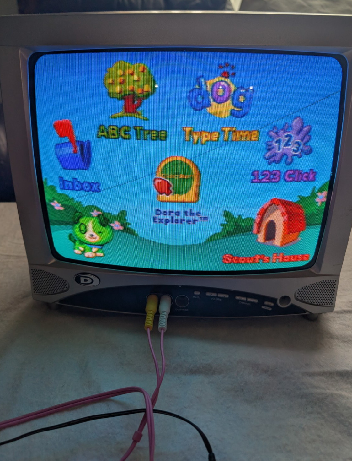 LeapFrog Clickstart My First Computer W/ Controller Console 1 Game Tested Works