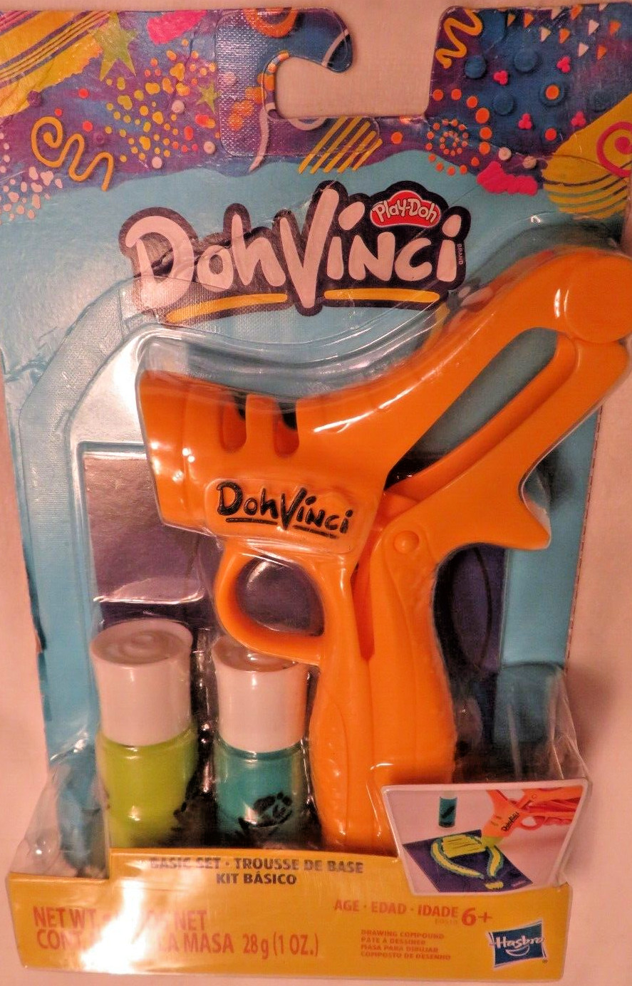 Nos Hasbro Doh Vinci Basic Set Play-Doh Drawing Compound Tool Toy Artist Set