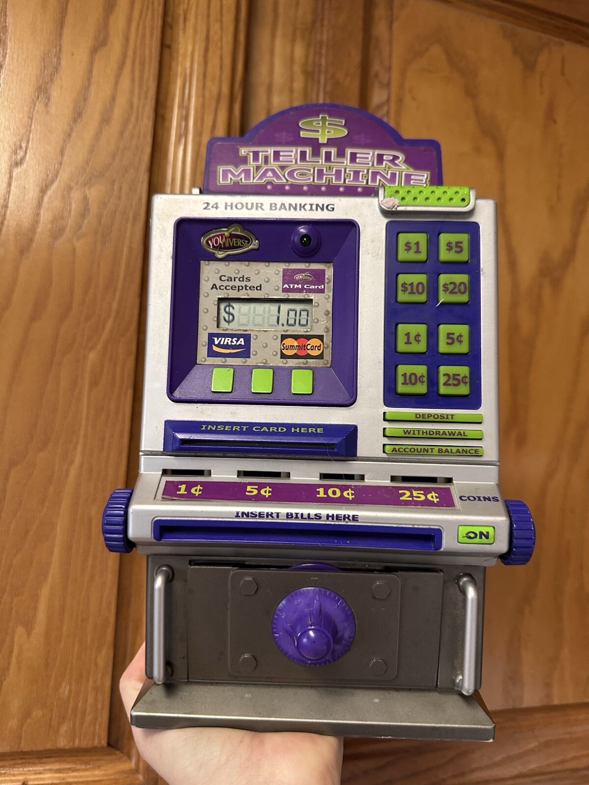 Vintage Money ATM Machine Toy Youniverse SAVINGS BANK SUMMIT 2004 – WORKS!