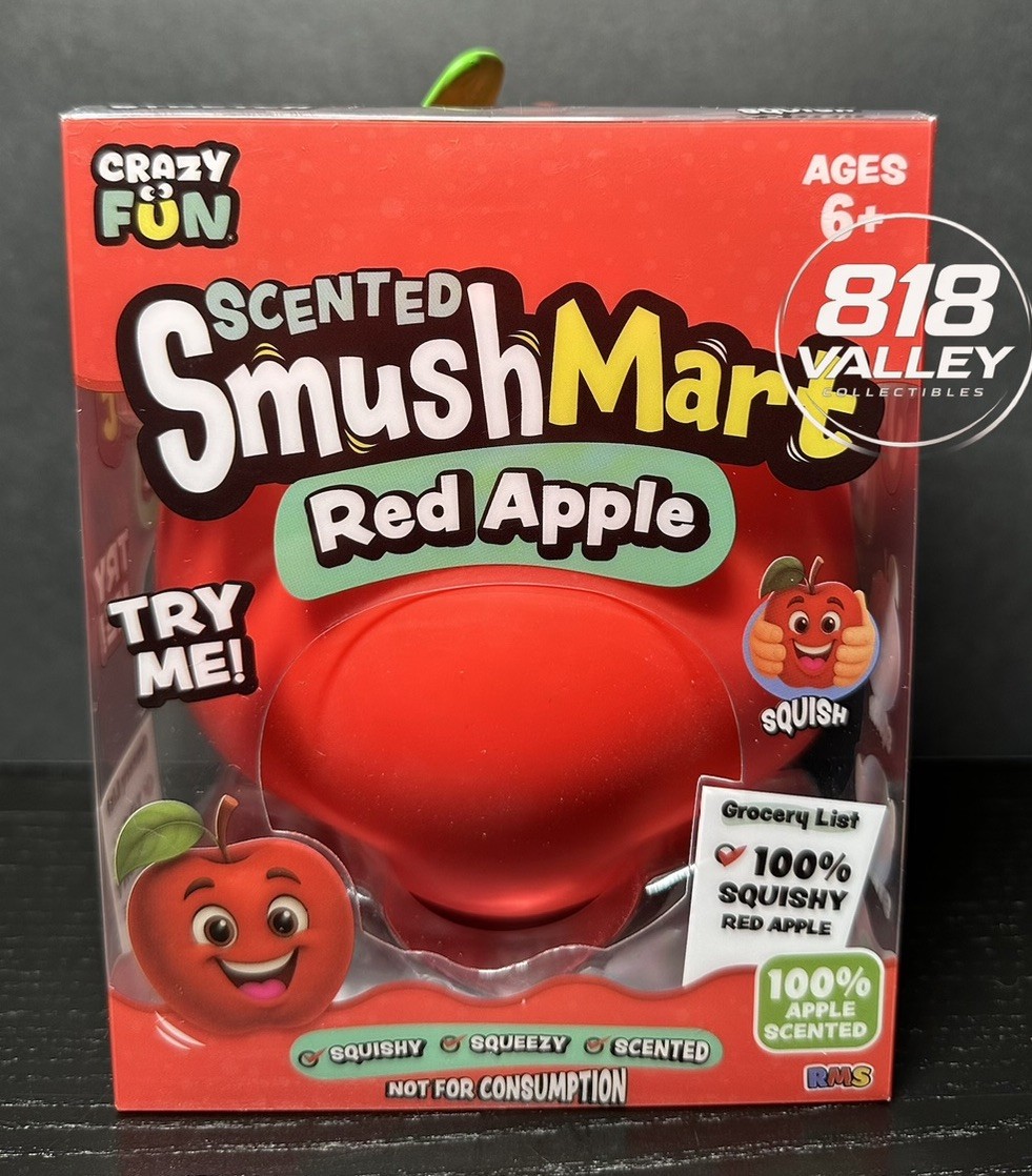 Crazy Fun SmushMart Scented Red Apple Squishy Squeeze Toy Ages 6+
