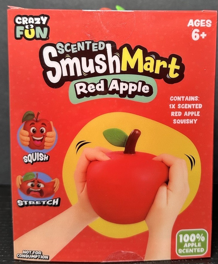 Crazy Fun SmushMart Scented Red Apple Squishy Squeeze Toy Ages 6+