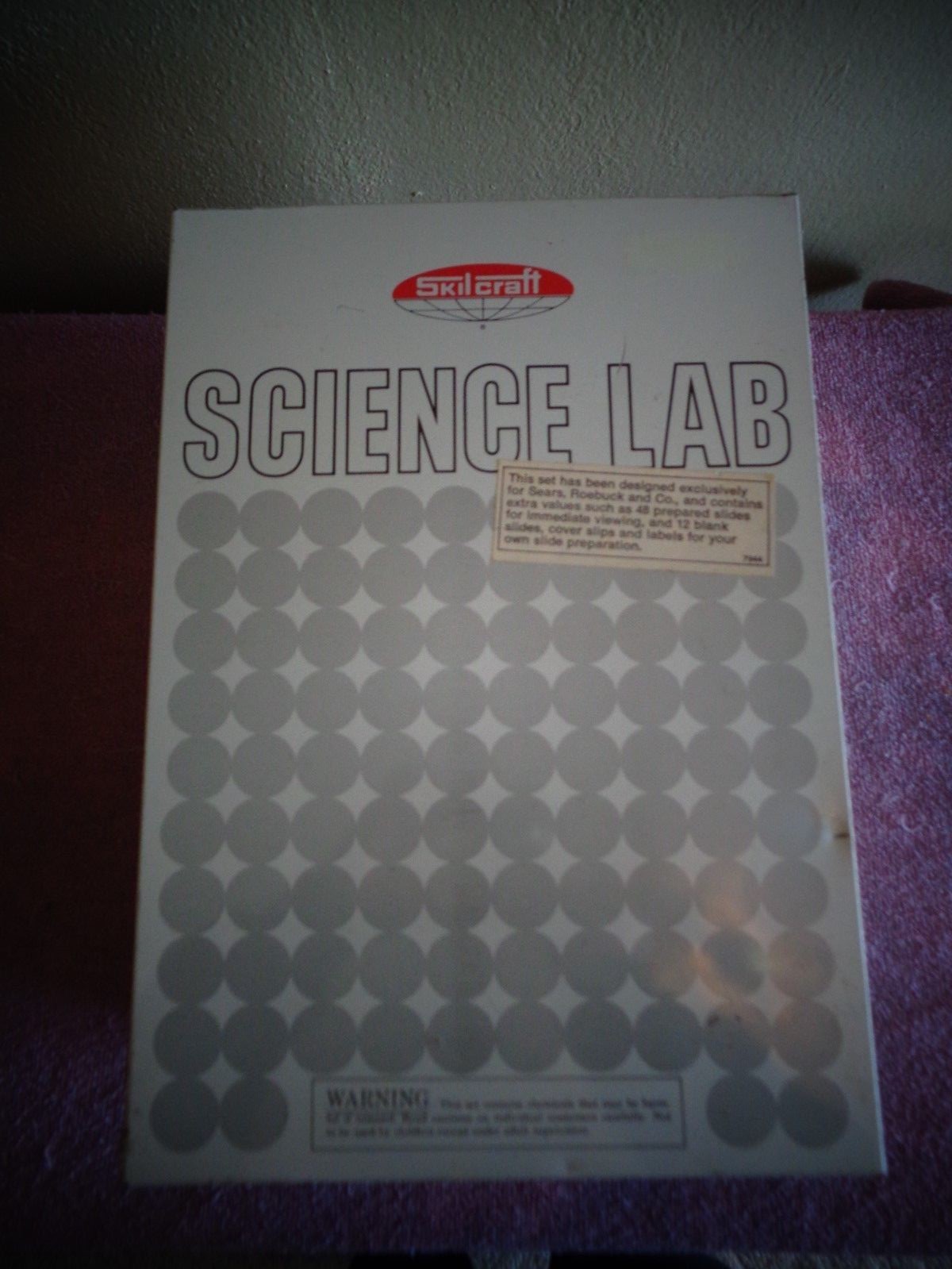 Vintage 1971 Skil-Craft Science Lab (incomplete) includes Microscope Manual Case