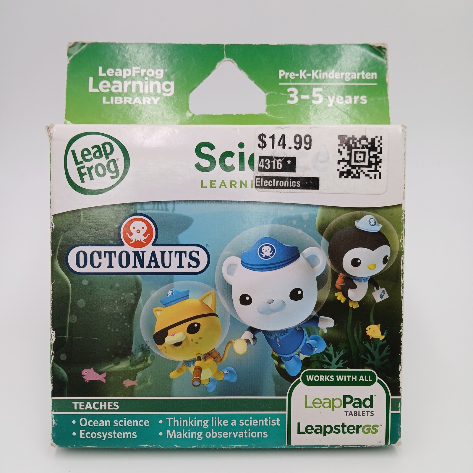 LeapFrog Disney Octonauts Science Learning Game LeapPad LeapsterGS New READ