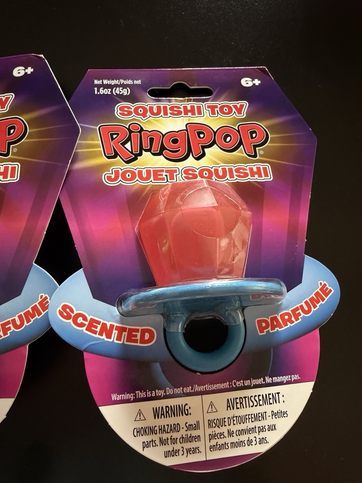 2 New Squishy Sensory Toy Ring Pop Scented Squishi Squeeze Green Pink Blue Red