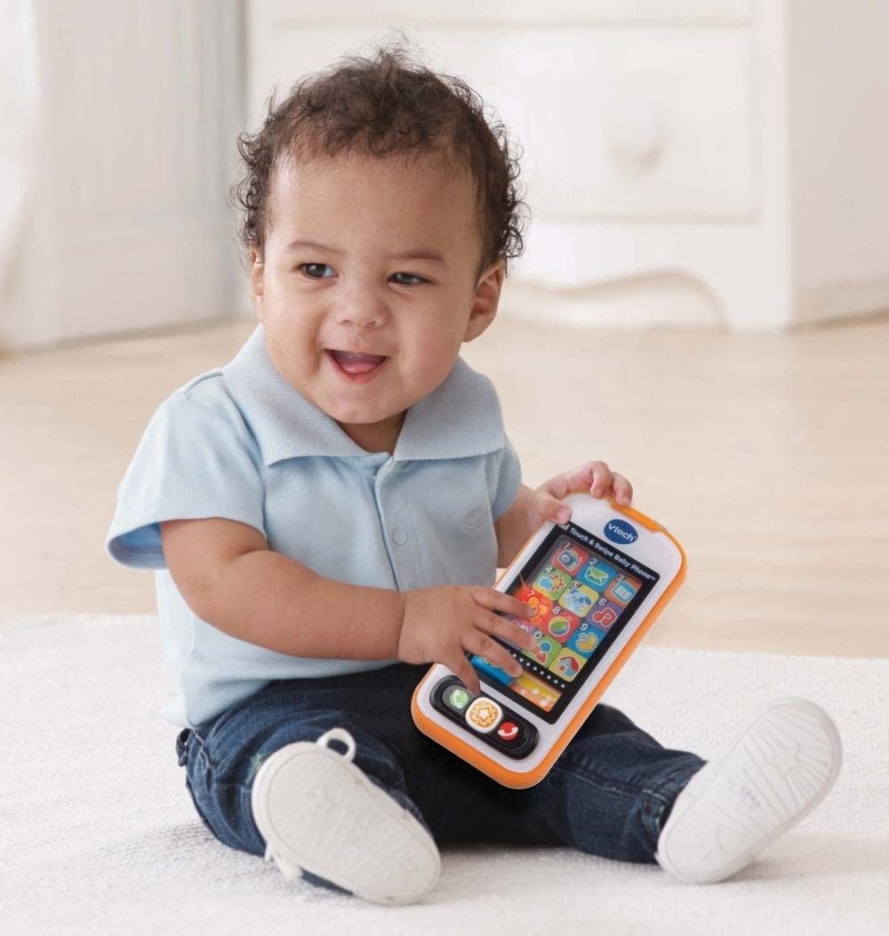 VTech Touch and Swipe Baby Phone, Orange 6 months – 3 years,