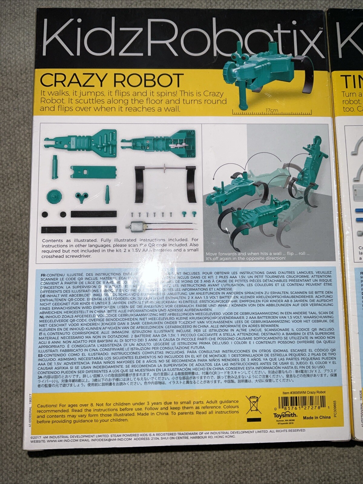 KidzRobotix Crazy Robot & Tin Can Robot Lot Of 2 NIB Ages 8+