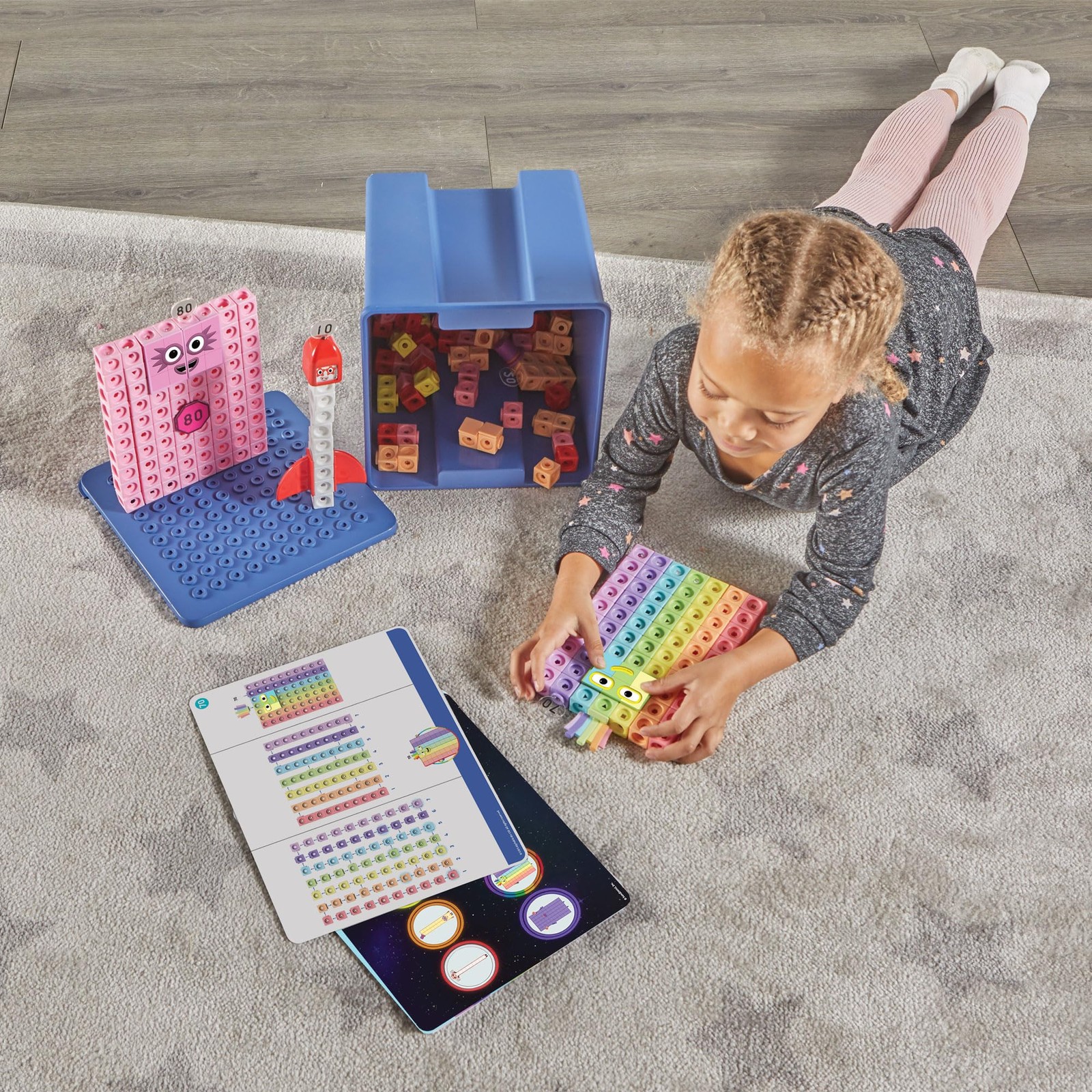 Hand2Mind Numberblocks Heroes Zeroes Mathlink Cubes Activity Set Preschool