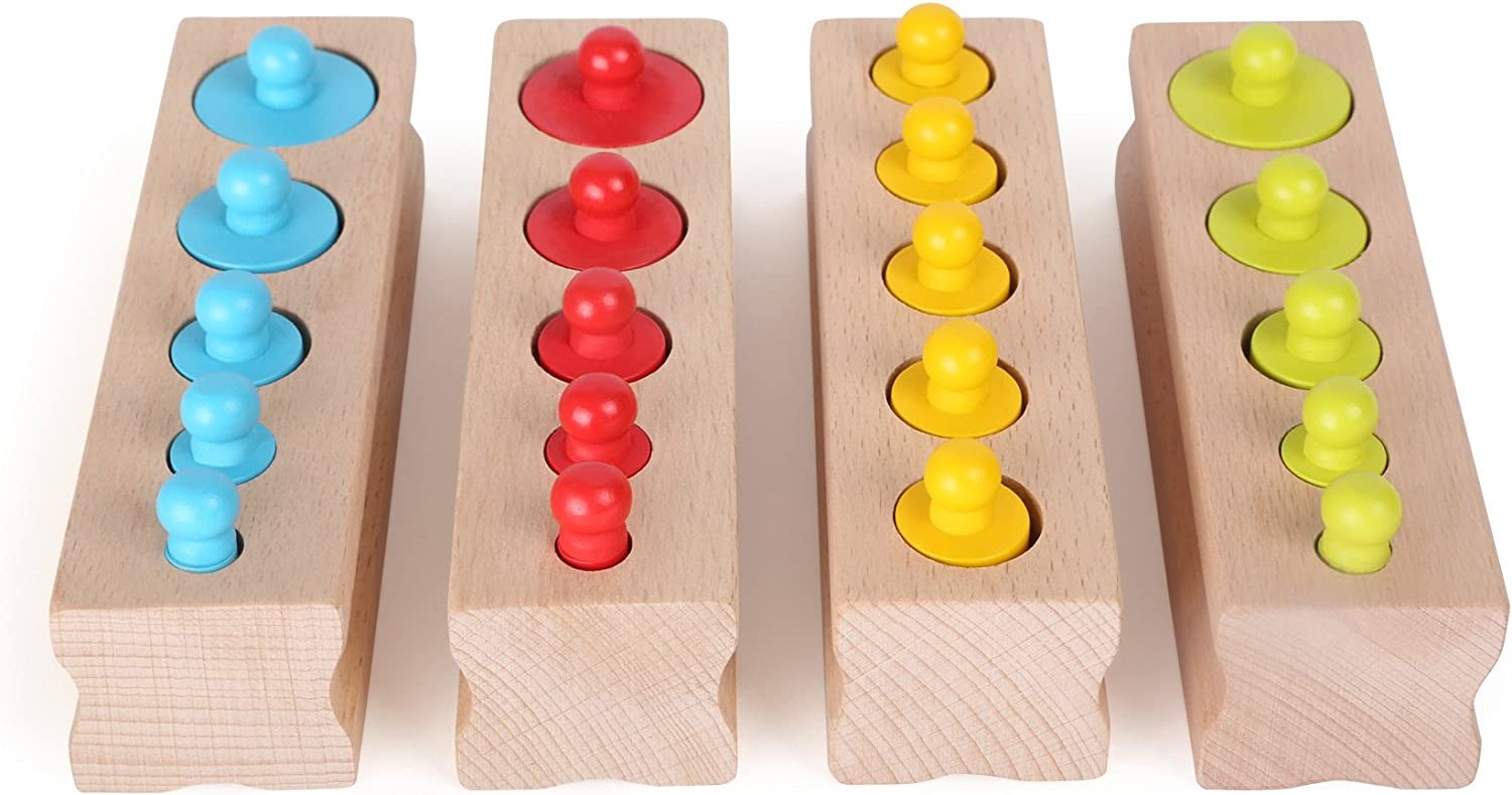 small foot 10525 colour and shape sorter made of wood, with wooden parts and row