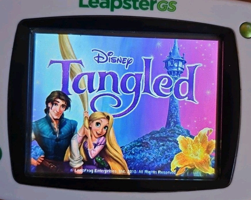 Leapfrog Leapster GS Game Console & Camera Tested & Working W/ Tangled + 5 Games
