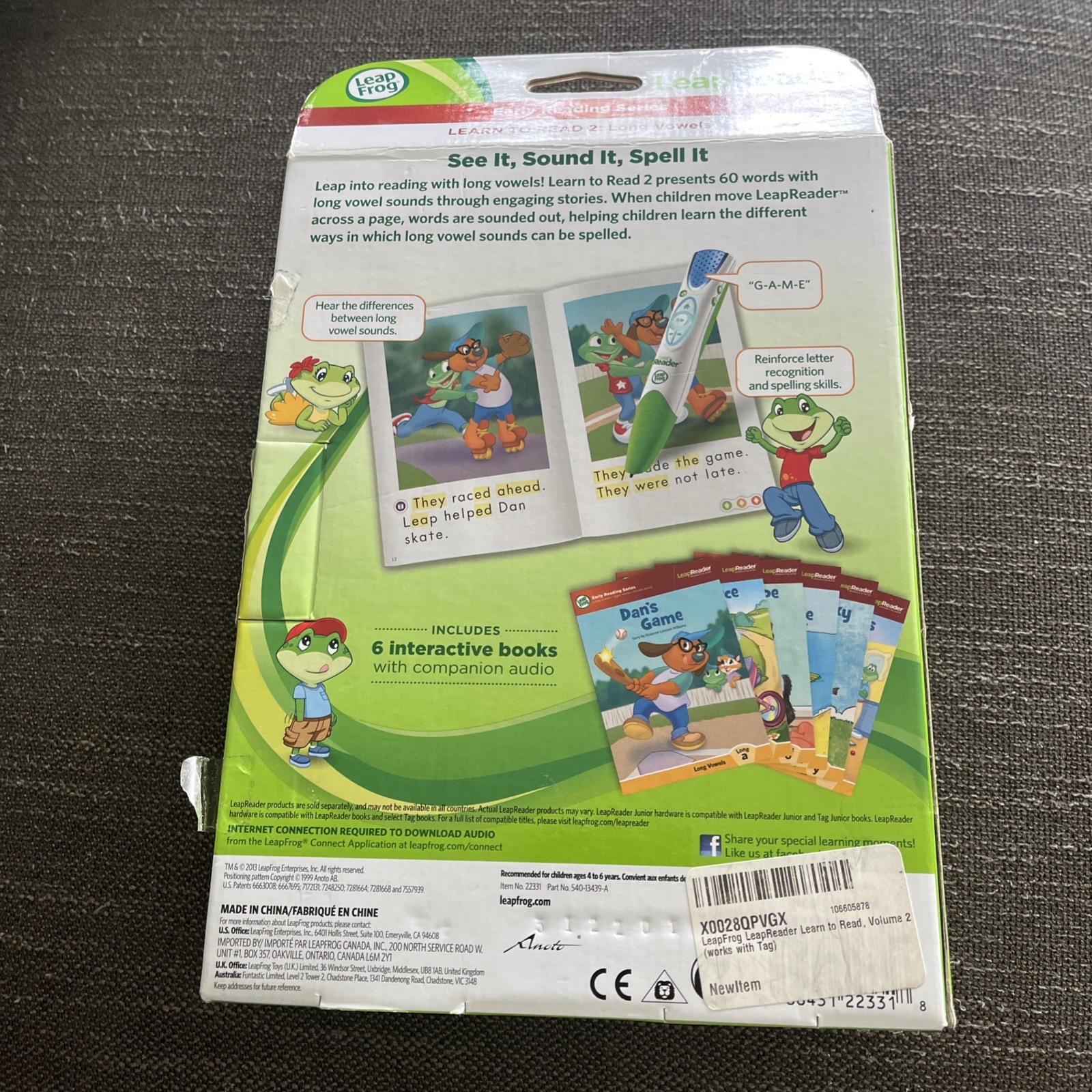 Leapfrog Leapreader LEARN TO READ 2 Reading Series 2 works W/TAG *New See below*