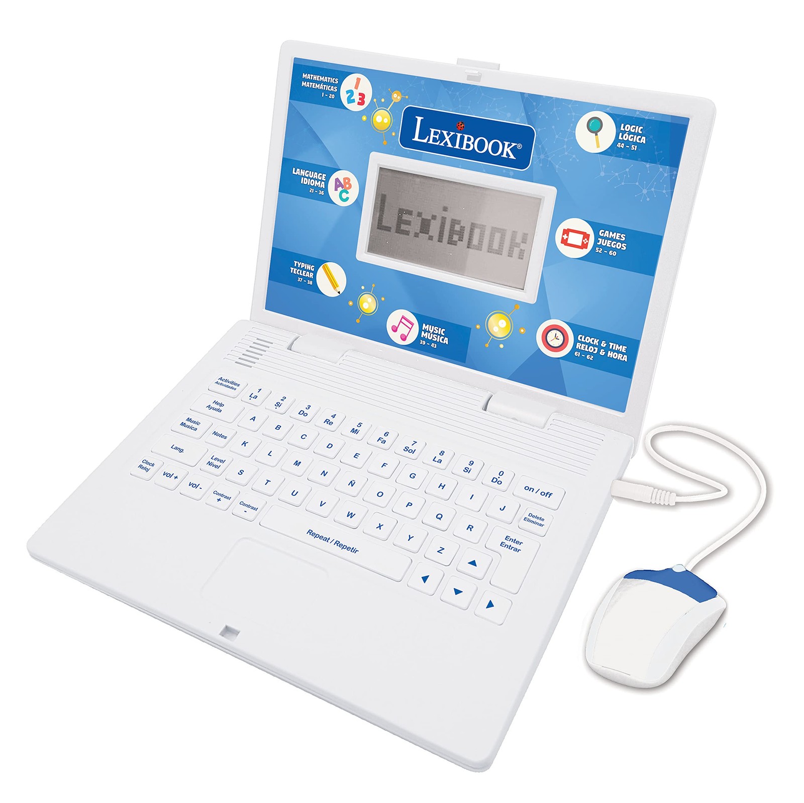 Educational and Bilingual Laptop Spanish/English – Toy for Children with 124 Act