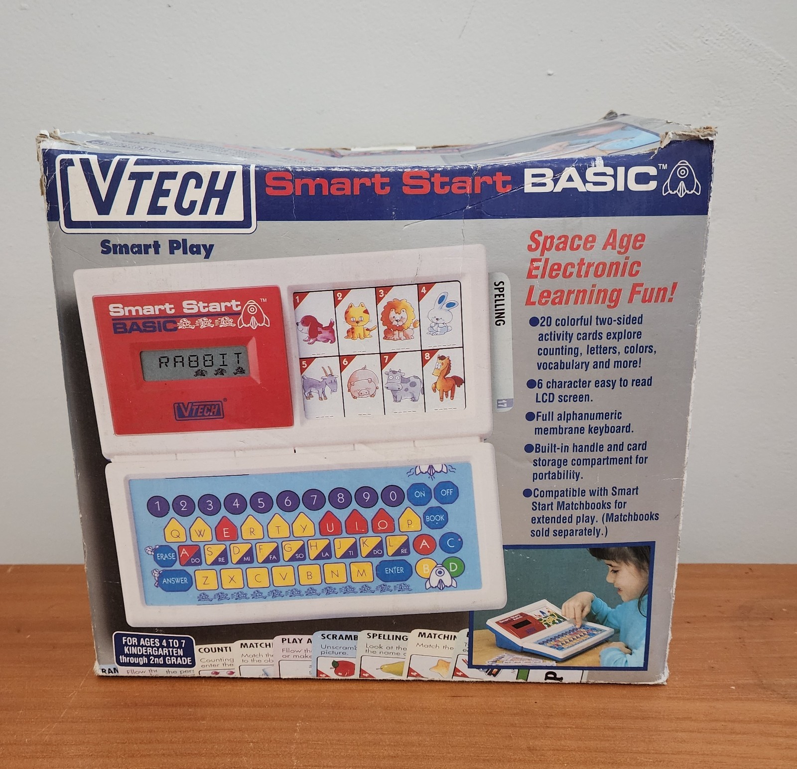 Vintage 1993 VTECH Smart Start Basic EDUCATIONAL Learning TOY + Cards & Books