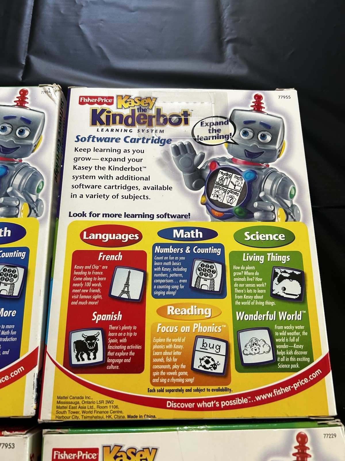 NEW Lot Fisher Price The Kinderbot Kasey Learning Robot Game Cartridges Software