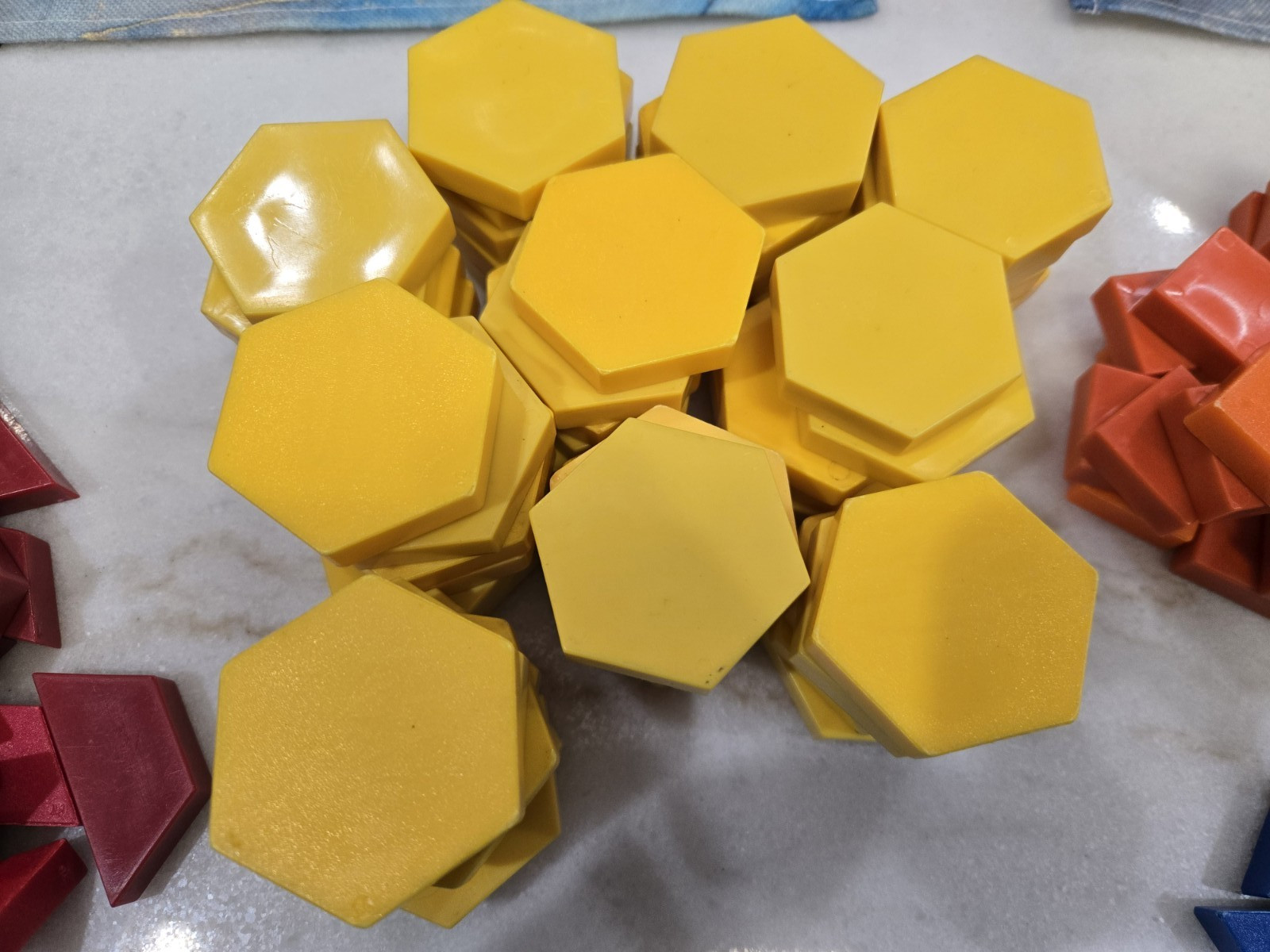 Math Manipulatives Plastic Tangram Pattern Blocks… 229 Pieces!