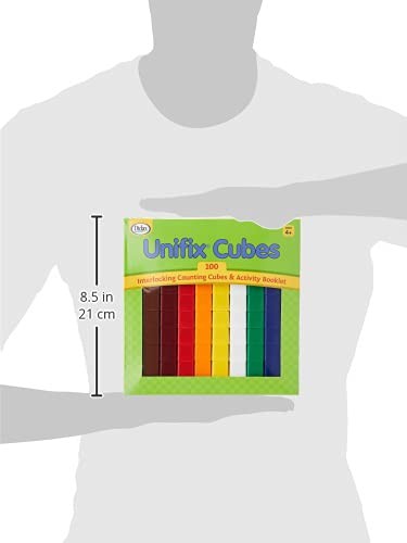 100 Piece Unifix Building Cubes Set for Early Math Learning Ages 4 and Up