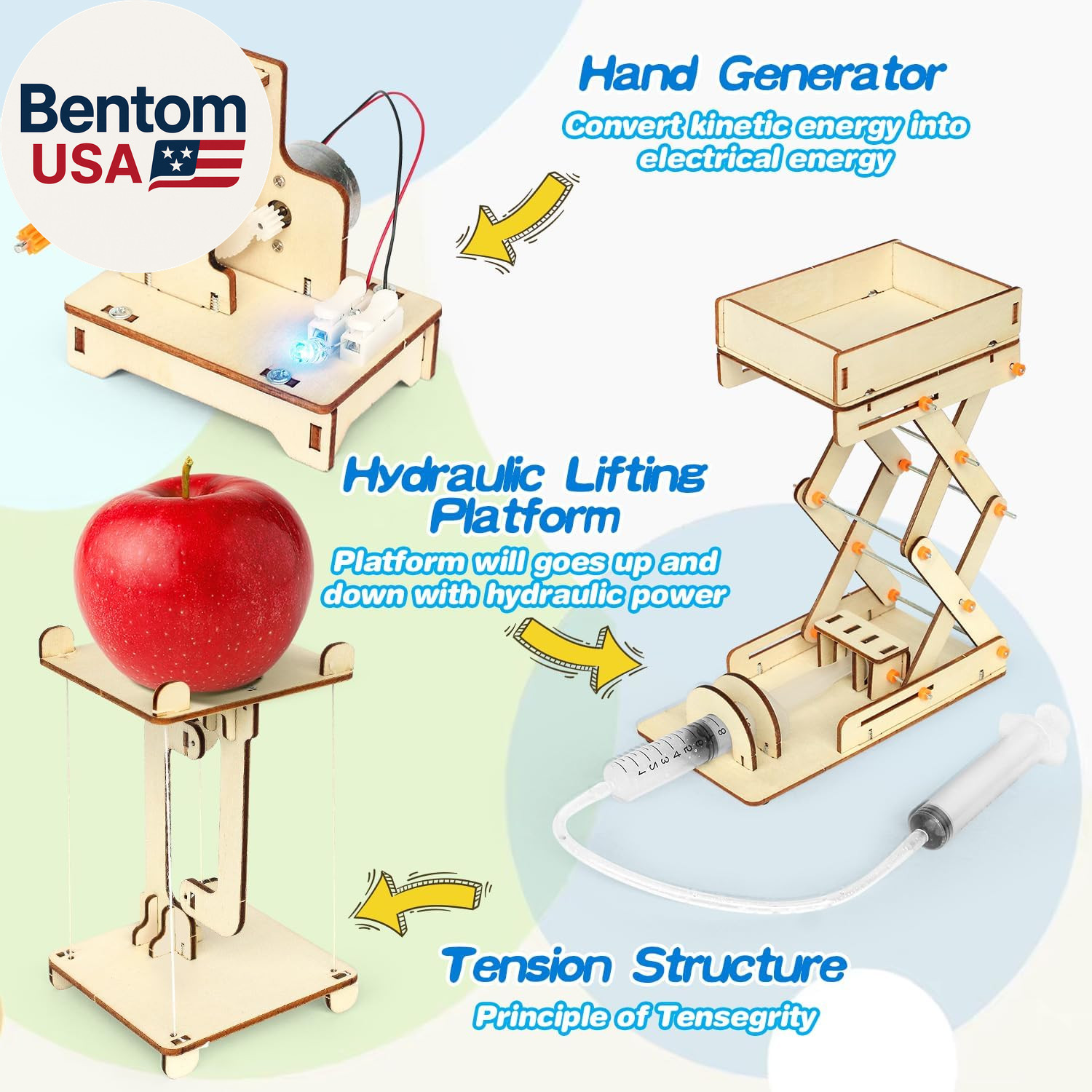 5 in 1 STEM Kits Projects for Kids, STEM Toys Crafts for Boys, Girls, Ages 8+, S