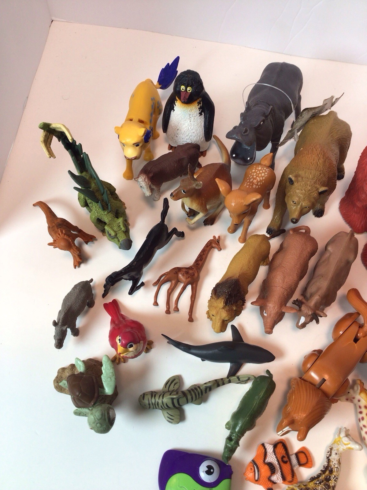 Large Lot Of Various Land/Sea Animal Figures Vintage/Modern Rubber Plastic