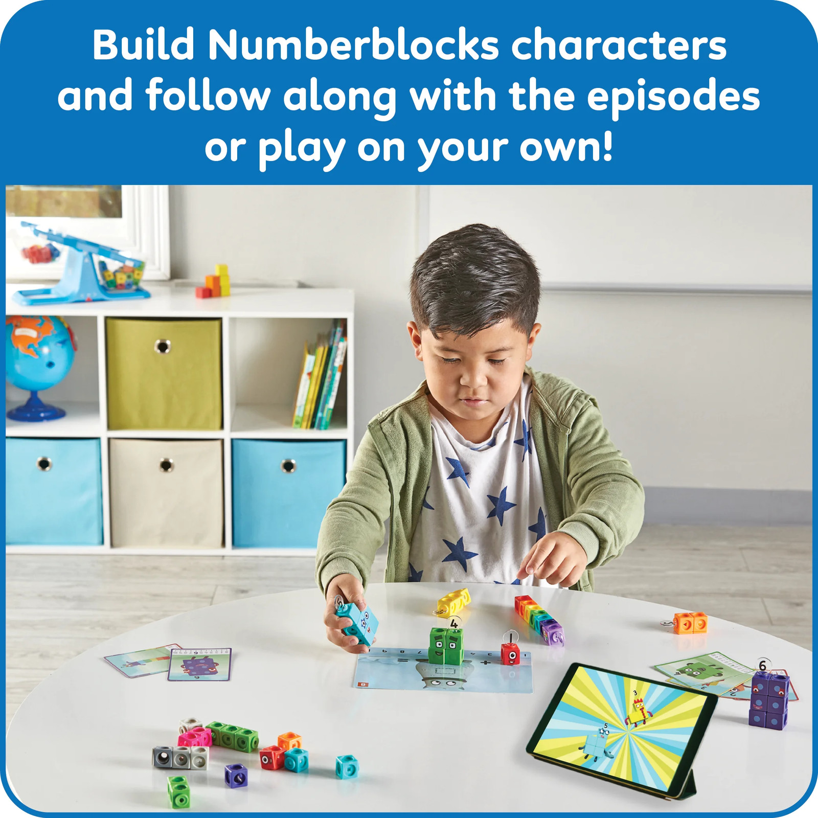 Mathlink Cubes Numberblocks 1-10 Activity Set, Math Games for Kids, A