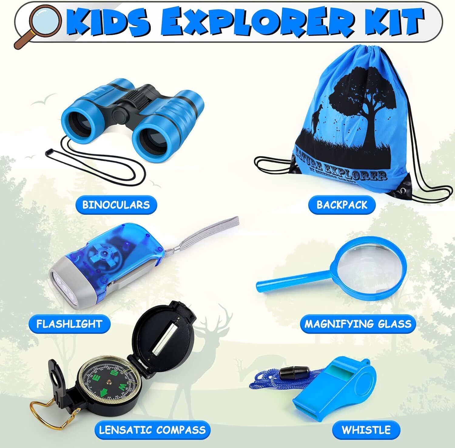 ESSENSON Kids Explorer Kit � Outdoor Adventure Kit with Binoculars for Ages 4-8