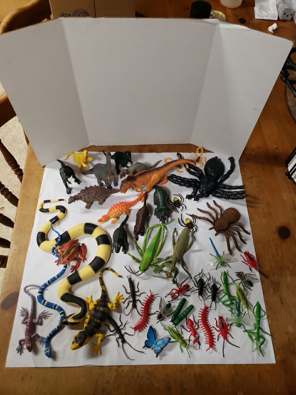 Mixed Lot Of 41 Insects & Reptile Toy Figures, Science, Educational, Nature
