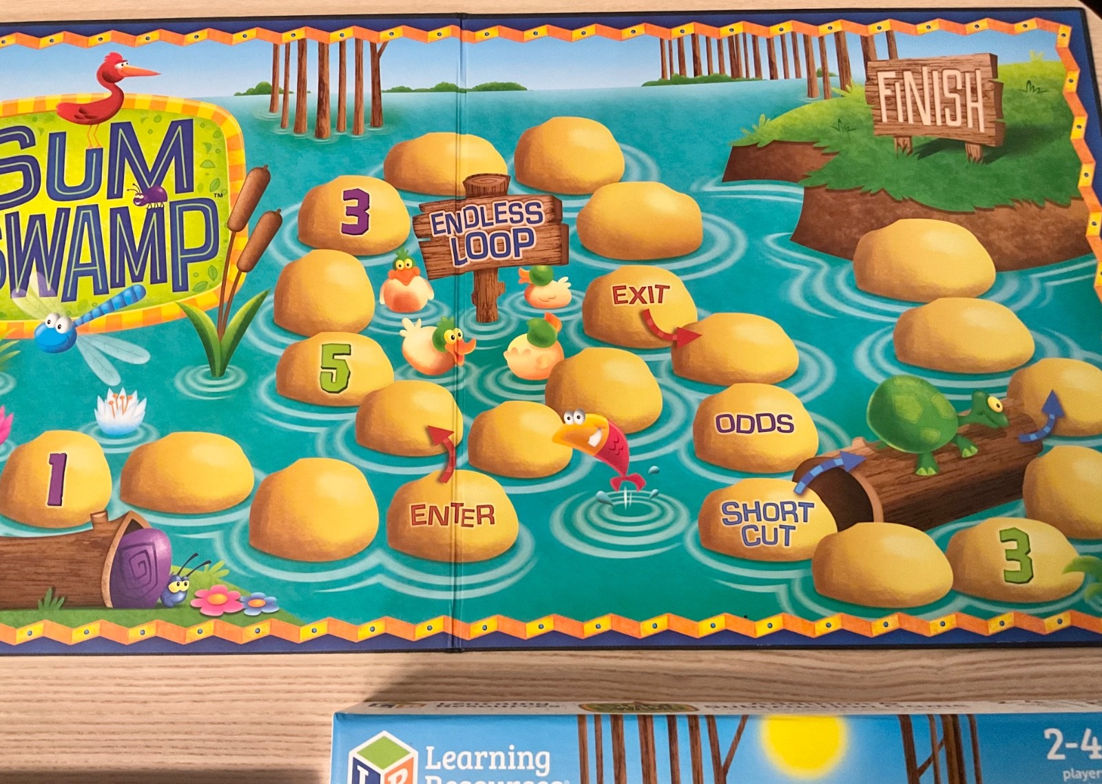 100% Complete Sum Swamp Add & Subtract Educational Board Game Preschool Toddler