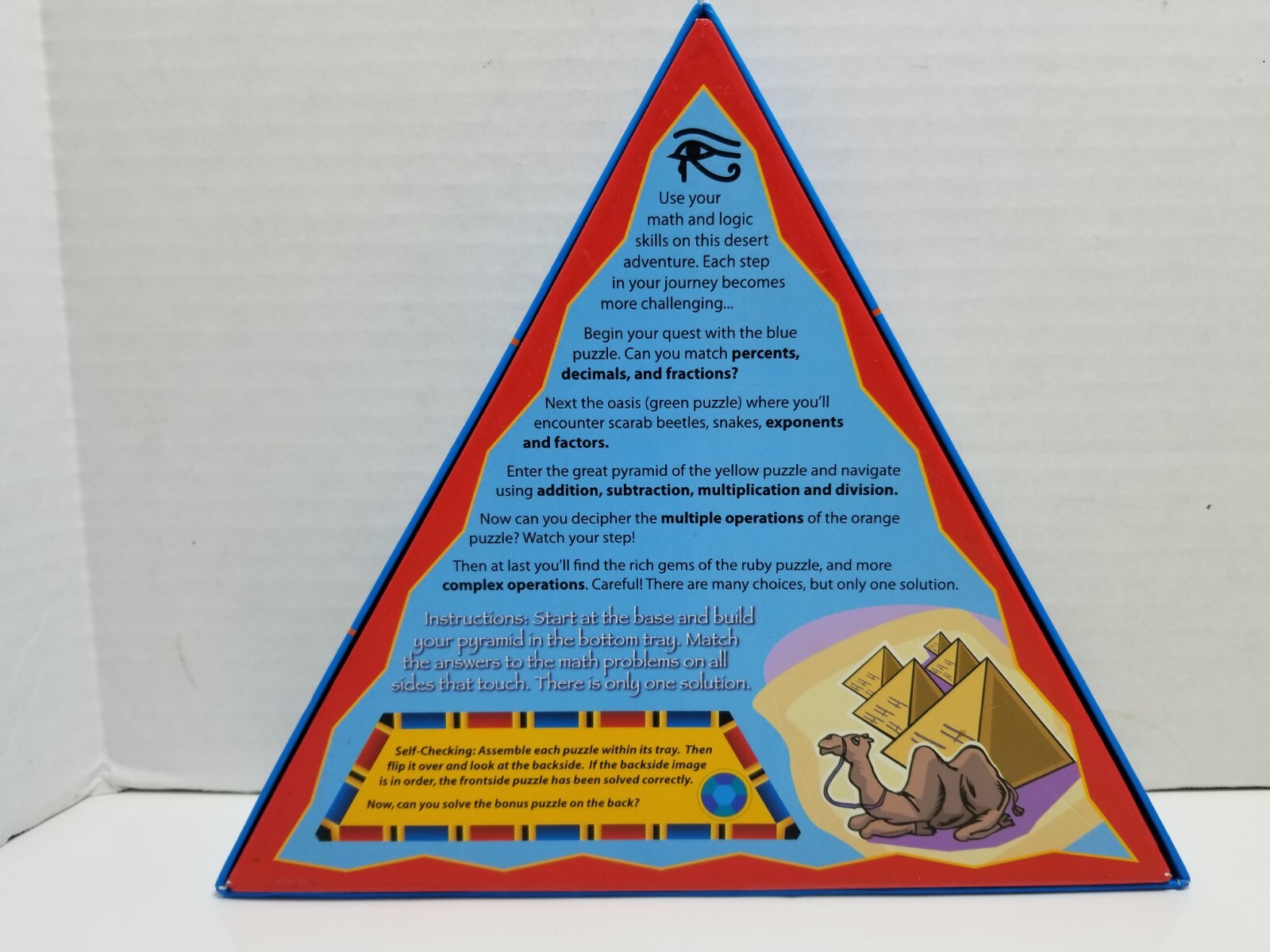 Math Pyramid Educational Puzzles Logic Skill Development Garlic Press Complete