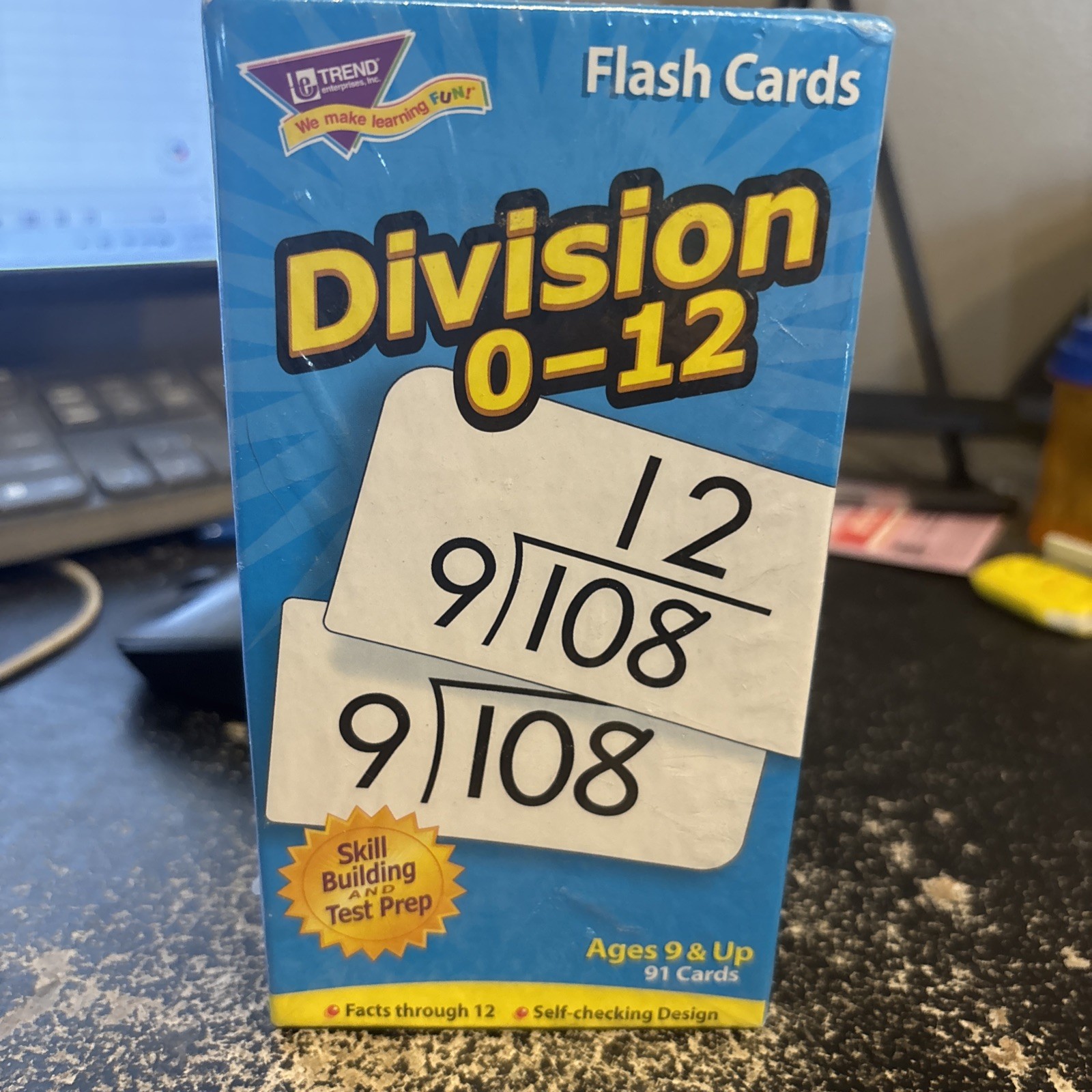 Trend Division Math Flash Cards, Set of 91 New Sealed.