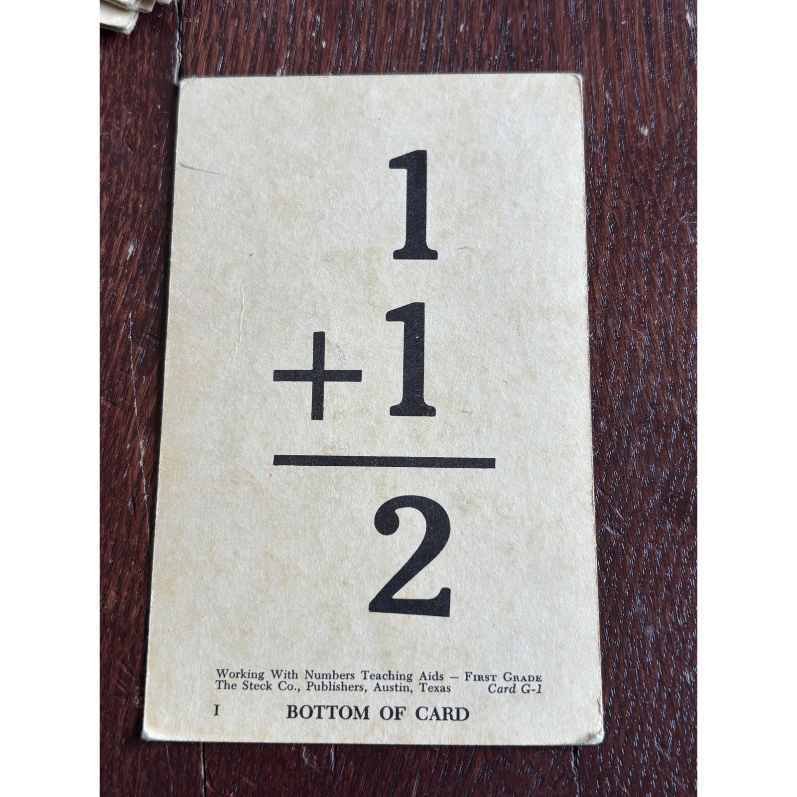 Vintage 1948 Steck Co Math Flash Cards Working With Numbers Teaching Aids 1G1