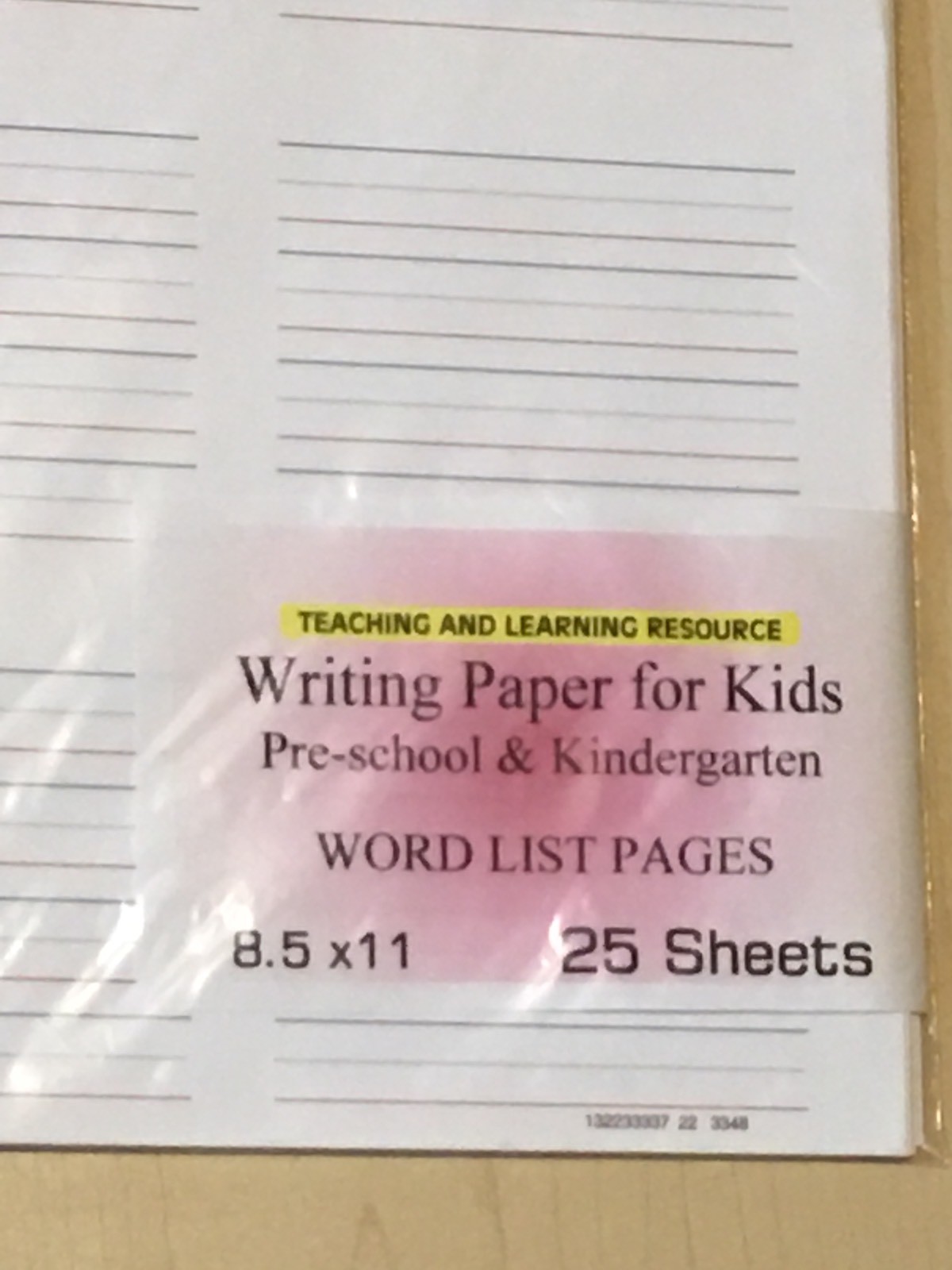 Writing Paper for Kids – Word List Pages – 11X 8.5 in, 20 lb, 25 sheets